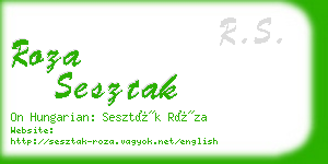 roza sesztak business card